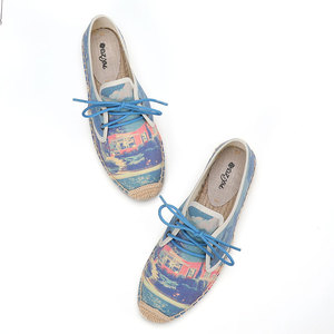 Baskets plates d'été décontractées pour femmes, chaussures en toile respirantes <span class=keywords><strong>à</strong></span> une étape avec conception <span class=keywords><strong>à</strong></span> <span class=keywords><strong>lacets</strong></span>, <span class=keywords><strong>espadrilles</strong></span> confortables <span class=keywords><strong>à</strong></span> semelle intérieure en maille - Product Image 6