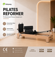 Machine de Pilates Reformer Professionnelle Portable et Réglable en Bois de Hêtre pour Studio de Pilates, Fabricant OEM ODM
