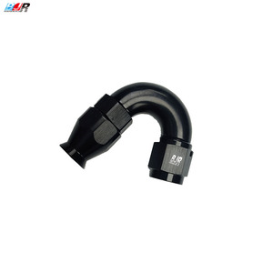 Raccords <span class=keywords><strong>de</strong></span> <span class=keywords><strong>tuyau</strong></span> PTFE à débit total améliorés BJR en aluminium AN6 AN8 AN10 150 degrés pour véhicules modifiés - Product Image 3