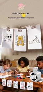 Impresora de Dibujo Inteligente con Voz <span class=keywords><strong>AI</strong></span> para Niños, Pantalla de Alta Definición de 2.4 Pulgadas, Máquina Térmica de Bolsillo para Etiquetas de Errores, Juguete Robot IA - Product Image 6