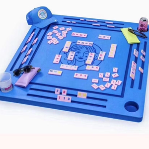 Tavolo da gioco domino galleggiante galleggiante galleggiante nero e altri colori schiuma vassoio da piscina con porta bevande - Product Image 1