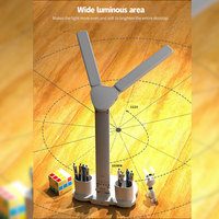 Lampe de Bureau LED Rechargeable à Double Tête, Tactile, avec Calendrier, Date et Porte-Stylo pour Chambre, Étude et Lecture