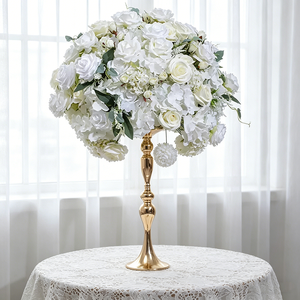 Boule de fleurs en soie Hortensia Rose 60cm pour décoration de table de mariage, fenêtre, allée et demande en mariage - Product Image 2