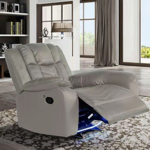 Conjunto de Sillones Reclinables Eléctricos de Cuero Premium <span class=keywords><strong>Frank</strong></span> Exclusive con Carga Inalámbrica para una Sala de Estar Elegante - Product Image 4