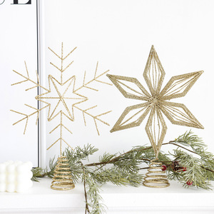 Glowing wrought sắt TOP Vụ Nổ heptawn sao led Đèn cây kỳ nghỉ trang trí sản phẩm Giáng sinh - Product Image 3