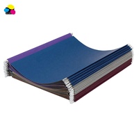 Fournisseur de papeterie 2026 – Lot de 25/boîte – Classeurs suspendus en papier recyclé format Lettre coupé en 1/5, assortiment de cinq couleurs foncées, recyclables