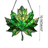 Décoration murale festive en forme de feuille d'érable imprimée en UV sur acrylique pour une utilisation multi-occasions
