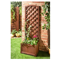 Grands pots de jardin en bois pour l'extérieur Jardinière en treillis Kit d'unité unique en treillis Plantes grimpantes Écologique Durable Maison Jardin
