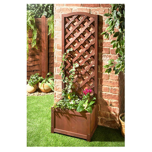 Grands pots de jardin en <span class=keywords><strong>bois</strong></span> pour l'extérieur Jardinière en treillis Kit d'unité unique en treillis Plantes grimpantes Écologique Durable Maison Jardin - Product Image 1