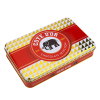 Boîte en fer blanc rectangulaire pour biscuits et chocolats de qualité alimentaire – Emballage promotionnel pour gâteaux et friandises