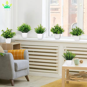 Artificiale piccola pianta 6 vaso di plastica eucalipto pianta erba arbusto scrivania interna <span class=keywords><strong>tavolino</strong></span> bagno camera da letto decorazione della casa - Product Image 4