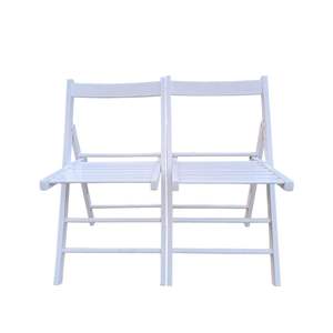 DB <b>Foldable</b> White <b>Wood</b> <b>Chair</b> Modern Design Outdoor Garden Furniture Rectangular Shape Home Use - Product Image 5