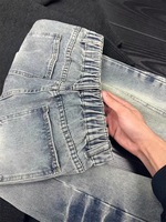 Jean en denim coupe droite pour homme, style Koulan Stitch, avec coutures originales, fournisseur Equine