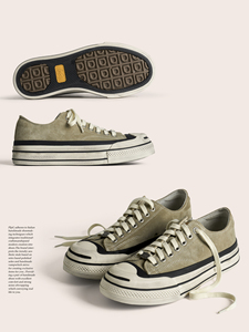 Zapatillas de Gamuza Lavada Unisex Personalizadas al por Mayor, Suela Gruesa Vulcanizada, Estilo <span class=keywords><strong>Retro</strong></span> Japonés, Transpirables, para Skate, Primavera 2026 - Product Image 4