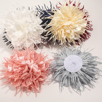 Fleur en tissu teinté faite à la main de 13 cm, camélia en tissu, accessoires vestimentaires, composants DIY, broche – Ventes directes usine