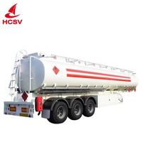 Semi-remorque citerne à carburant en acier au carbone à haute température pour bitume/huile brute, 3 essieux, 40 000 litres, avec une charge utile de plus de 30 000 kg