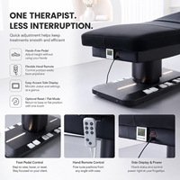 Table de massage électrique OEM à 3 moteurs avec interrupteur au pied, réglable en hauteur, mobilier de salon