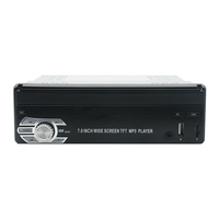 Lecteur MP5 de voiture rétractable avec écran tactile 7 pouces, autoradio 1 DIN, Bluetooth, USB, TF, FM, AUX, lecteur multimédia vidéo DVD, autoradio stéréo