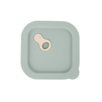 Boîte à lunch carré en verre borosilicate, facile à transporter, boîte à lunch pour travailleurs de bureau avec couvercle en silicone