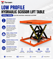 Table élévatrice hydraulique fixe pour intégration de convoyeur, plateforme à ciseaux électrique 1000kg 2000kg