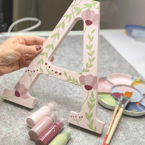 Fabricação De Madeira Inacabada Letra E 12 polegadas Grande Alfabeto Em Branco para DIY Home Party Classroom Decoração Da Parede Dropshipping - Product Image 2