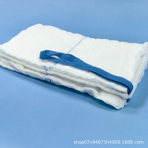 Compresses de gaze stériles médicales jetables dégraissées avec ligne radiopacique, queue bleue, en gaze de coton, absorbantes pour usage chirurgical - Product Image 5