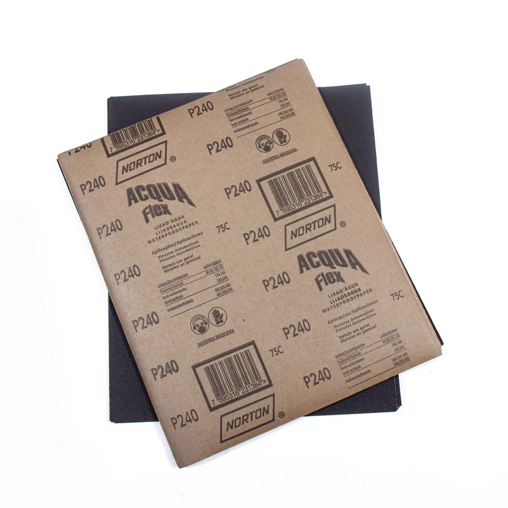 ACQUA Marke 9'' × 11'' Silikonkarbid-Sandkorn-Papierblatt für Holz-Metallwand