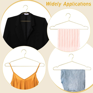 Perchas de Alambre Metálico Dorado para Ropa, 10-30 Piezas, Resistentes, Ultrafinas, Ahorran Espacio, Diseño Flexible, para Camisas y Vestidos, de Acero Inoxidable - Product Image 4