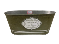 Jardinière succulente rustique ovale pots de fleurs et jardinières pot de plantes en étain de jardin de style français bon marché pour décoration intérieure et extérieure