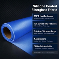 Tissu en fibre de verre silicone ignifuge personnalisé 560g/m² 0,6mm gris résistant à la chaleur pour conduits d'air EN 13501-1