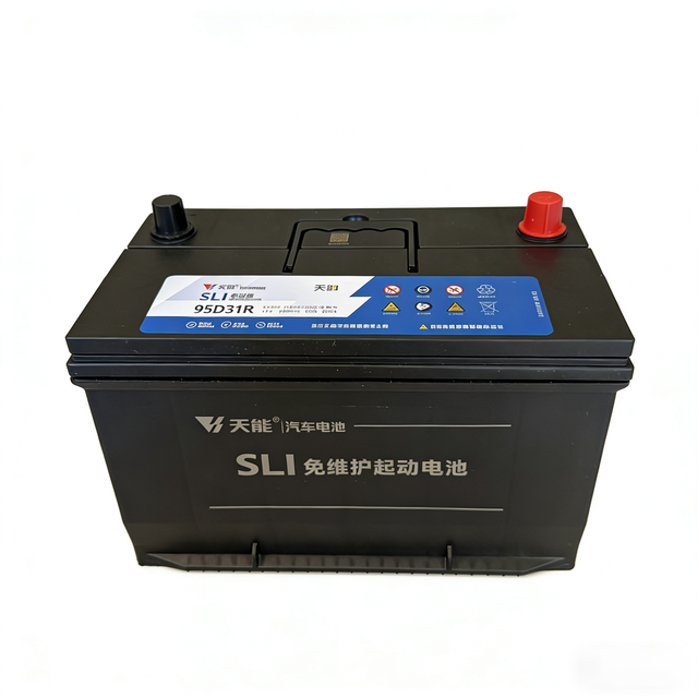 TianNeng 95D31 12V 100Ah SLI Maintenance-Free Car Battery with High CCA 300-500 Cycles 30kg