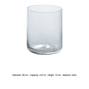 Vaso Espiral para Agua 41 cl, Altura 10 cm, Diámetro 8 cm, Vidrio Soplado a Mano M1934 - Product Image 3
