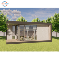 Chalet conteneur de luxe à 2 étages moderne personnalisé de 20 pieds 40 pieds Petite maison en acier léger Pack plat Services de villa Maison préfabriquée mobile
