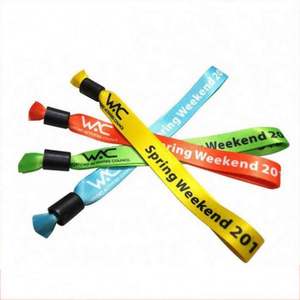 Bracelet en tissu polyester tissé personnalisé pour événements, festivals, clubs, concerts - Product Image 2