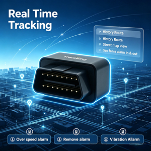 TraceKing Traceur GPS OBDII avec suivi en temps réel, géolocalisation, alarme de survitesse et de vibration pour voiture et véhicule - Product Image 2
