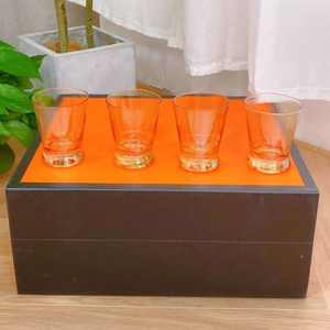 Ensemble de carafe et de verres en verre ambré, 5 pièces, design côtelé, ensemble de verrerie pour whisky et bar à domicile, coffrets cadeaux - Product Image 3