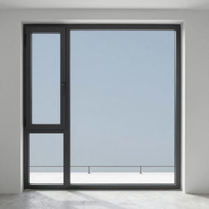 <span class=keywords><strong>Fenêtre</strong></span> à battant en aluminium insonorisée à isolation thermique améliorée, structure robuste, conception multi-chambres, pour les zones froides résidentielles - Product Image 1