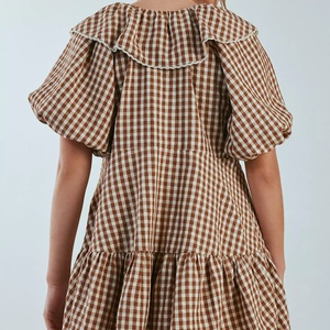 Vestido de Mujer en Oferta, con Encaje, Estampado de Gingham, Mini Vestido de Verano, Estilo Casual Bohemio, OOTD - Product Image 2