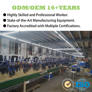 Skuter Lipat Medis ISO13485 CE dengan Keranjang untuk Pasien Cedera Lutut Disabilitas OEM ODM Beban Maksimum 136KG - Product Image 3