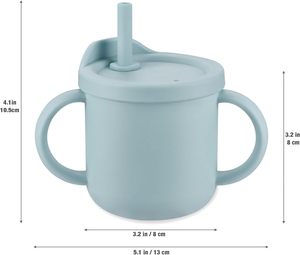 Nouveauté : Ensemble bol et assiette en silicone de qualité alimentaire, écologique, non toxique, à forte adhérence, sans BPA, avec bavoir et cuillère pour bébé - Product Image 5