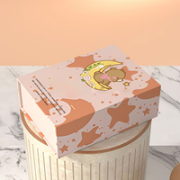 Boîte personnalisée imprimée de motifs de dessins animés Boîtes d'emballage haut de gamme recyclables magnétiques pliantes finition mate boîte cadeau en carton dur
