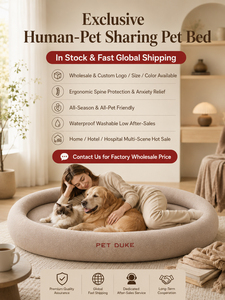 Cama Ortopédica para Perros PetDuke con Forma de Donut, Funda Extraíble, Espuma Viscoelástica, Soporte para Articulaciones, Cama Relajante para Mascotas - Product Image 2