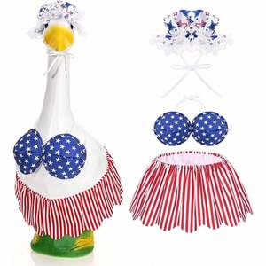 Disfraz Patriótico de Ganso para el Día de la Independencia, Compatible con Estatuas de Ganso de 23 Pulgadas, para el 250 Aniversario de EE. UU., para Jardín, Patio o Césped - Product Image 1
