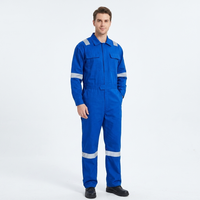 Combinaison de travail en tissu TC durable, combinaison de protection de sécurité avec bandes réfléchissantes pour les mécaniciens de la construction