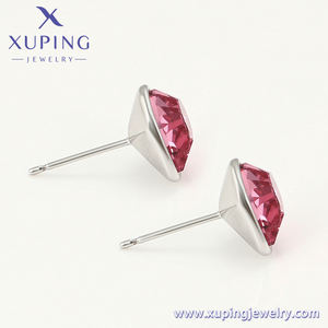 Ювелирные изделия xuping A00627049, модные корейские Романтические элегантные серьги в форме сердца с розовыми кристаллами на День святого Валентина - Product Image 3