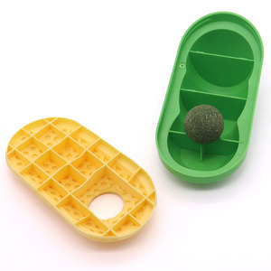 Giocattoli in plastica con erba gatta per gatti da interno, giocattoli a sfera da parete per leccare, massaggiare e auto-pulire - Product Image 6