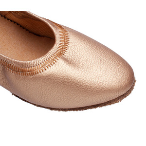 Zapatos latinos Salón Estándar Punta cerrada Color bronceado Satén Zapatos de baile Venta al por mayor Mujeres Sandalias de salón Baile Latino profesional - Product Image 6