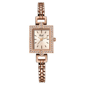 Montre élégante pour femme, petit cadran carré, bracelet en alliage, montre à quartz étanche de haute qualité et raffinée - Product Image 5