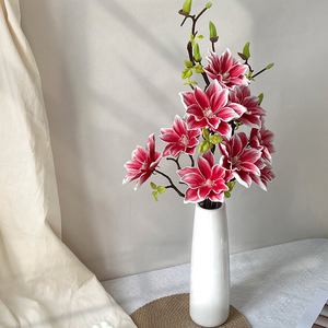 Nueva Flor Sintética de Orquídea de Seda <span class=keywords><strong>Fu</strong></span> <span class=keywords><strong>Xing</strong></span> de Estilo Chino, Origen Shandong, para Año Nuevo Chino, Restaurante, Dormitorio, Sala de Estar, Hotel - Product Image 2