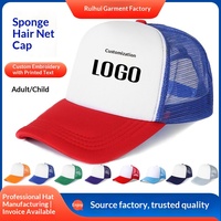 Gorra de béisbol de malla para mujer, estilo camionero, de verano, con estampado de letras, de 6 paneles, con estampado digital, de copa rígida, con esponja, al por mayor